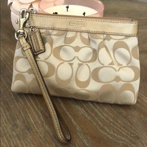 Tan Coach wristlet brand new